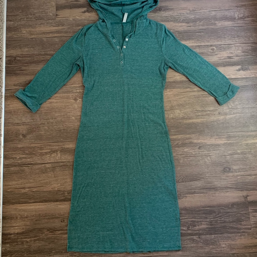 Bodycon Ribbed Hoodie Dress